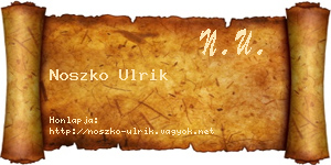 Noszko Ulrik névjegykártya