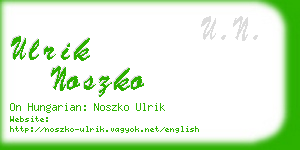 ulrik noszko business card